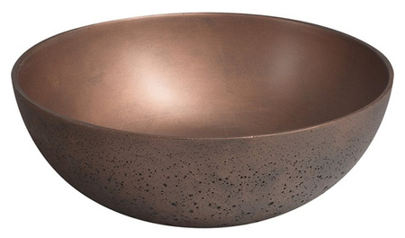 Umywalka betonowa, nablatowa Sapho Formigo FG320 miedziany mat