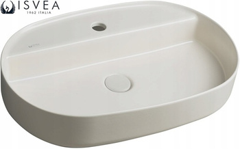 Umywalka ceramiczna nablatowa Isvea Italy Infinity 10NF65060-2K beżowy
