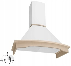 Okap przyścienny / kominowy Nortberg Rustic Gesture Control 60 biały mat 850m3/h