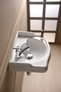 Umywalka ceramiczna retro Kerasan 103301SX otwór na baterię z lewej strony, bez przelewu