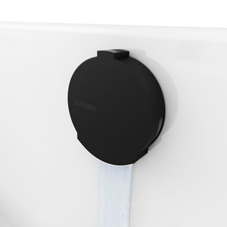 Zestaw odpływowy z napełnieniem i korkiem aut. Polysan 71851.21, korek 72mm, czarny mat