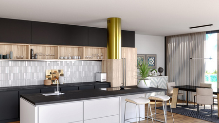 Okap wyspowy Seenergy Tube Isola 39 Gold