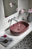 Zestaw Isvea Italy Infinity: Umywalka nablatowa + korek maroon red mat