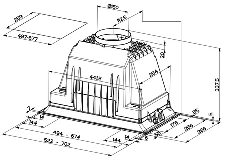 Okap podszafkowy Faber Inka Plus HC X 52/2 305.0602.047