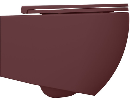 Zestaw Isvea Italy Infinity: Miska wisząca WC + deska WC maroon red mat