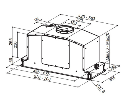 Okap podszafkowy Faber In-Light X KL 70/2 110.0456.215