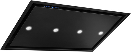 Okap sufitowy Toflesz Empire 90 czarny mat 850m3/h turbina zewnętrzna