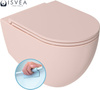 Miska wisząca WC Isvea Italy Infinity 10NF02004-2S rimless, 36,5x53cm, różowy