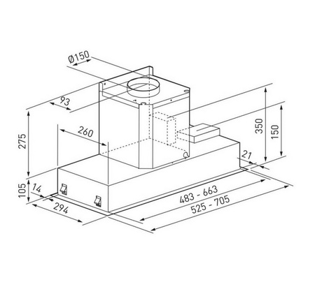 Okap podszafkowy / do zabudowy Seenergy Grupa Silnikowa 50