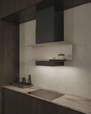 Okap kominowy / przyścienny C-Shelf Gest 60 black/kashmir 850m3/h