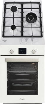 Zestaw 45cm. Freggia: płyta gazowa HH430VGTW + piekarnik elektryczny OESF45W