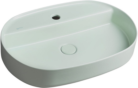 Umywalka ceramiczna nablatowa Isvea Italy Infinity 10NF65060-2T miętowy