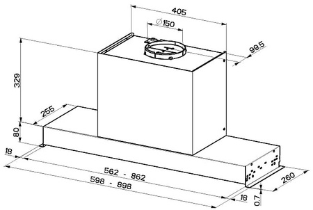 Okap podszafkowy Faber Ultra Slim X KL 90 305.0655.737
