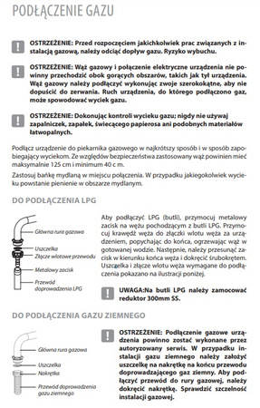 Piekarnik gazowy do zabudowy Freggia 60cm. OGSB64X inox