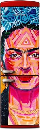 Lodówka wolnostojąca retro Vestfrost VR-FB373-2E2RD Art Collection Frida Kahlo + odkurzacz VF-VM4001WB AQUA