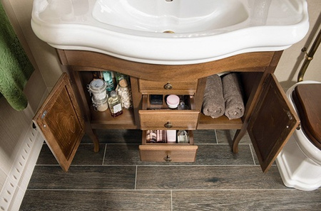 Szafka umywalkowa Sapho Retro 1620 89x80x48cm, bukowa