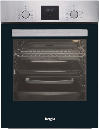 Zestaw 45cm. Freggia: płyta gazowa HH430VGTX + piekarnik elektryczny OESF45X