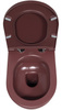 Zestaw Isvea Italy Infinity: Miska wisząca WC + deska WC maroon red mat