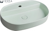Umywalka ceramiczna nablatowa Isvea Italy Infinity 10NF65060-2T miętowy