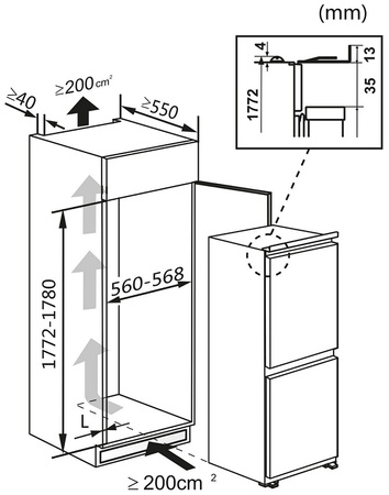 Lodówka do zabudowy MPM MPM-259-KBI-16/E