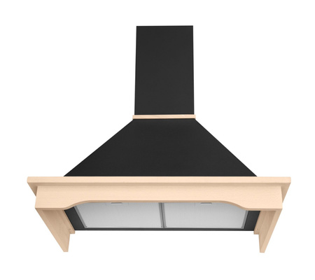 Okap przyścienny / kominowy Toflesz Rustical Country 90 czarny mat 500m3/h