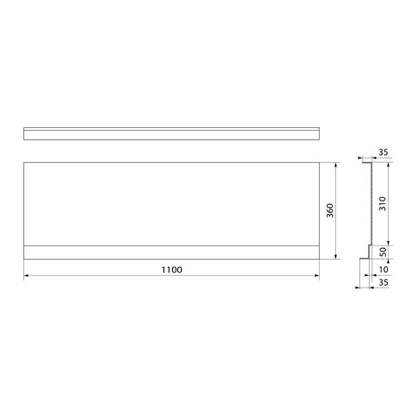 Obudowa do wnęki Polysan Nika 84872 110x36cm