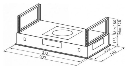 Okap sufitowy Faber Heaven Glass 2.0 WH 90 RB 110.0360.434 - bez silnika