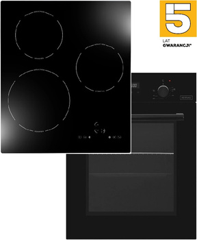 Zestaw 45cm. Kernau: płyta indukcyjna KIH431-3B + piekarnik elektryczny KBO0946SKB