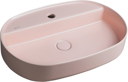Umywalka ceramiczna nablatowa Isvea Italy Infinity 10NF65060-2S różowy