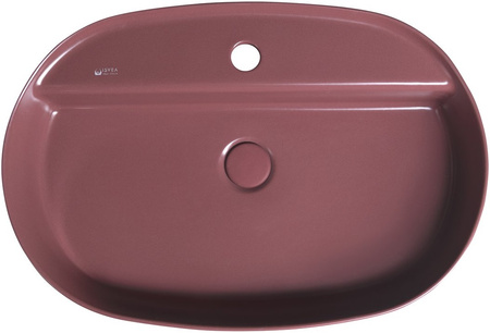 Zestaw Isvea Italy Infinity: Umywalka nablatowa + korek maroon red mat