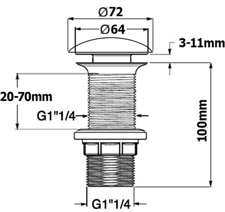 Korek umywalkowy, ceramiczny Isvea Italy 38TP0169I  bez przelewu, maroon red mat