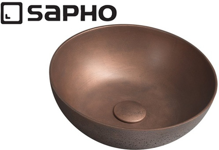 Umywalka betonowa, nablatowa Sapho Formigo FG320 miedziany mat