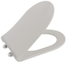 Zestaw Sapho: Miska wisząca WC + deska WC latte mat