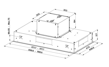 Okap sufitowy Faber Heaven Glass 2.0 WH KL 90 350.0621.946