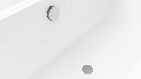 Zestaw odpływowy z napełnieniem i korkiem aut. Polysan 71851, korek 72mm, chrom