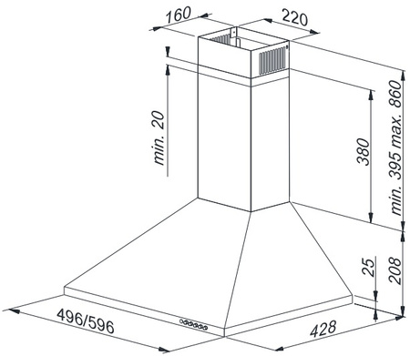 Okap kominowy / przyścienny Kernau KCH1162.1W biały