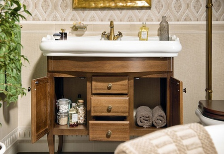 Szafka umywalkowa Sapho Retro 1620 89x80x48cm, bukowa