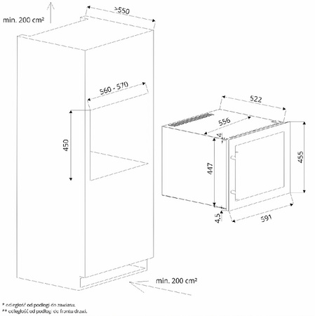 Winiarka do zabudowy Berg BRGSW18