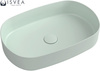 Umywalka ceramiczna nablatowa Isvea Italy Infinity 10NF65055-2T miętowy