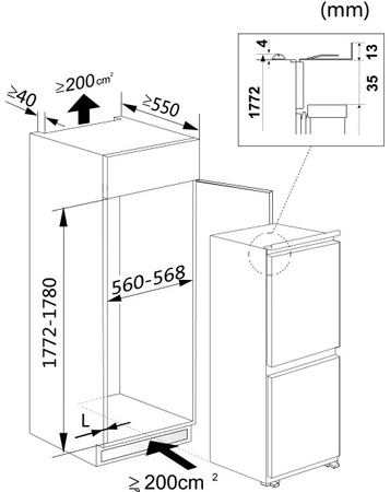 Lodówka do zabudowy MPM MPM-240-FFH-01