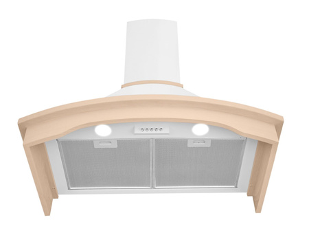 Okap przyścienny / kominowy Toflesz Rustical Rodeo 90 biały mat 500m3/h