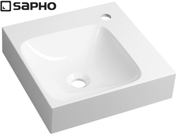 Umywalka narożna, kompozytowa Sapho Emona EN040R 40x40cm, biały