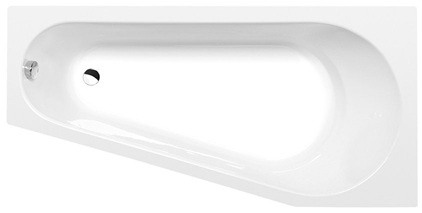 Wanna asymetryczna Polysan Projekta R 21111, 160x80x44cm, prawa, biały