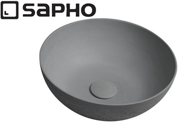 Umywalka betonowa, nablatowa Sapho Formigo FG317 szary mat