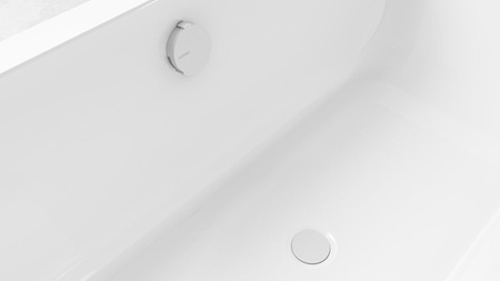 Zestaw odpływowy z napełnieniem i korkiem aut. Polysan 71851.10, korek 72mm, biały