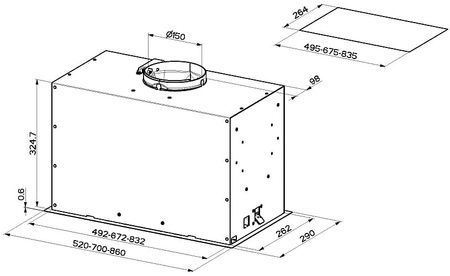 Okap podszafkowy Faber Inka Lux Evo X 70 305.0665.354