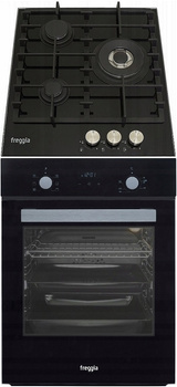 Zestaw 45cm. Freggia: płyta gazowa HCG430VGTB + piekarnik elektryczny OESF45B