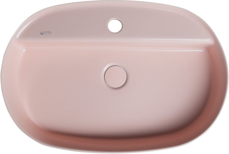 Umywalka ceramiczna nablatowa Isvea Italy Infinity 10NF65060-2S różowy