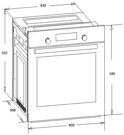 Zestaw 45cm MPM: płyta gazowa MPM-45-GMH-16 + piekarnik elektryczny MPM-45-BO-23C