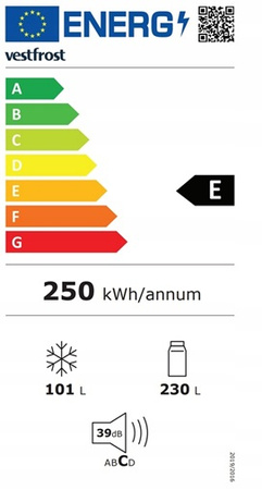 Lodówka wolnostojąca retro Vestfrost VR-FB373-2E2RD